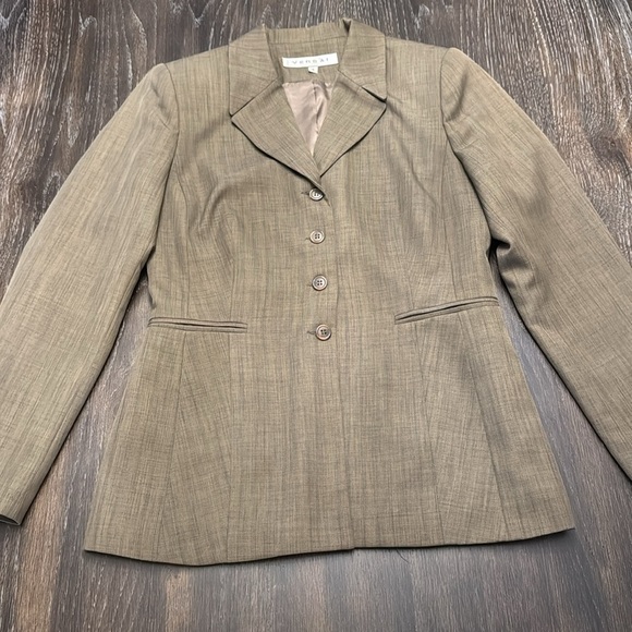 🟠 VERSAI 2PC BROWN BUSINESS SUIT SIZE 8 - Picture 2 of 12